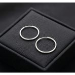 Silver Hunters Gümüş Halka Küpe 14 mm 925 Ayar Gümüş Halka Küpe
