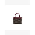 Silver Kadın Omuz Çantası 826-43471 SILVER POLO BAYAN ÇANTASI M178 KAHVE SARI-MAT BORDO