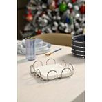 Silver Kare 18 cm Peçetelik, Kafe, Restoran, Otel, Mutfak Sofra Büyük Boy Peçete - Metal Paslanmaz - Gümüş
