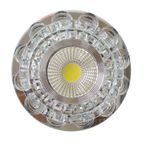 Silver Kristal Cam Sıva Altı Spot Cob Led Armatür Beyaz Işıklı