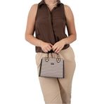 Silver Polo Kadın Omuz Çantası 1133-47431 SILVER POLO BAYAN ÇANTASI M191 KAHVE SARI-MAT KAHVE