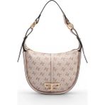 Silver Polo Pembe - Pudra Monogram Kadın Omuz Çantası SP1270