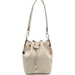 Silver & Polo Silver Polo SP1137 Kadın Omuz Çantası Kaz Ayağı Ekose Kum-Kum Beji