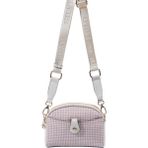 Silver & Polo Silver Polo SP1144 Kadın Çapraz Çanta Kaz Ayağı Ekose Bordo-Kemik