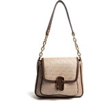 Silver & Polo Silver Polo SP1147 Kadın Omuz Çantası Logolu Nut-Kahve