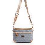 Silver & Polo Silver Polo SP1160 Kadın Çapraz Çanta Monogram Mavi-Ten
