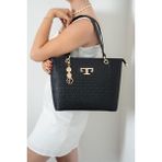 Silver & Polo Silver Polo SP1176 Kadın Omuz Çantası Logolu Siyah-Siyah
