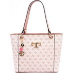 Silver & Polo Silver Polo SP1176 Kadın Omuz Çantası Monogram Pembe-Somon
