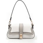 Silver & Polo Silver Polo SP1177 Kadın Omuz Çantası Logolu Beyaz-A.Gri