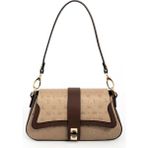 Silver & Polo Silver Polo SP1177 Kadın Omuz Çantası Logolu Bronz-Kahve