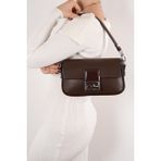 Silver & Polo Silver Polo SP1179 Kadın Omuz Çantası Düz Kahve-Kahve-Rugan Kahve