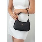 Silver & Polo Silver Polo SP1180 Kadın Omuz Çantası Monogram Siyah-Siyah