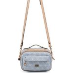 Silver & Polo Silver Polo SP1186 Kadın Çapraz Çanta Monogram Mavi-Ten
