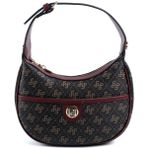 Silver & Polo Silver Polo SP1194 Kadın Omuz Çantası Monogram Kahve Sarı-Bordo