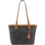 Silver & Polo Silver Polo SP1204 Kadın Omuz Çantası Harita Siyah-A.Taba