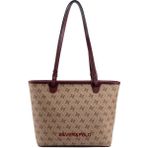 Silver & Polo Silver Polo SP1204 Kadın Omuz Çantası Monogram Koyu Bej-Bordo