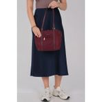 Silver & Polo Silver Polo SP1215 Kadın Omuz Çantası Saten Bordo-Bordo