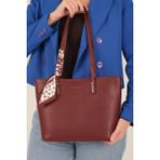 Silver & Polo Silver Polo SP1238 Kadın Omuz Çantası Cilt Bordo-Bordo
