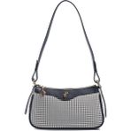 Silver & Polo Silver Polo SP1274 Kadın Çapraz Çanta Kaz Ayağı Ekose Siyah-Siyah
