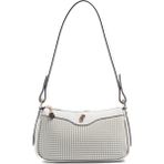 Silver & Polo Silver Polo SP1274 Kadın Çapraz Çanta Kaz Ayağı Ekose Yeşil-Kemik