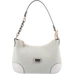 Silver & Polo Silver Polo SP1277 Kadın Omuz Çantası Kaz Ayağı Ekose Yeşil-Kemik