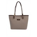 Silver & Polo Silver Polo SP1282 Kadın Omuz Çantası Ekose Line Kare Kahve Sarı-Kahve