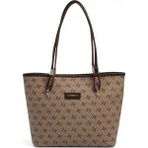 Silver & Polo Silver Polo SP1282 Kadın Omuz Çantası Monogram Koyu Bej-Kahve