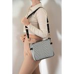 Silver & Polo Silver Polo SP884 Kadın Çapraz Çanta Hasır Siyah Beyaz-Siyah