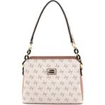 Silver & Polo Silver Polo SP937 Kadın Omuz Çantası Monogram Pembe-Somon