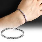 Silver Renk Kalınlık 5 Mm 317l Çelik Kral Bileklik