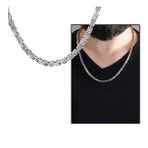 Silver Renk Kalınlık 5 Mm 317l Çelik Kral Zincir