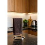 Silver Renk Metal Dikey Havluluk Paslanmaz | Tezgah Üstü Modern Banyo, Mutfak Organizer, Çok Amaçlı