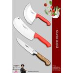 Silver Serisi Mutfak Bıçak Seti Et Ekmek Sebze Pizza Börek Pide Salata 3 Lü Set (Mft-8657)