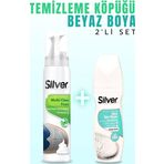 Silver Spor Ayakkabı Deri ve Kumaş Temizleme Köpüğü + Güçlendirilmiş Ultra Beyaz Spor Ayakkabı Boyası 2li Set