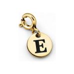 Silveranka 925 Ayar Gümüş E Harfi Kolye Ucu - Charm - Gold