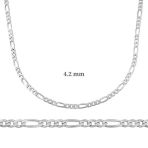 Silverlina 120 mikron 4.2 mm Gümüş Figaro Zincir