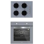 Silverline 2'li Ikili Gri Cam Ankastre Set CS5665S01 65CM Ocak - BO6501S01 Fırın