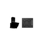 Silverline 2'li Siyah Cam Ankastre Set (3490 Oslo 60+cs5335b01)
