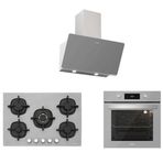 Silverline 3457 Soho 60 - CS5364S01 - BO6504S01 3'lü Gri Cam Ankastre Set