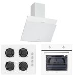 Silverline 3457 Soho 80-CS5364W01-BO6502W02 3'lü Beyaz Cam Ankastre Set