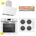 Silverline 3457 Soho 80-CS5365W01-BO6501W01 3'lü Beyaz Cam Ankastre Set