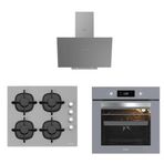 Silverline 3481 - CS5343S01 - BO65E4S01 3'lü Gri Ankastre Set