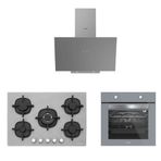 Silverline 3481 Flam 60 - CS5365S01 - BO65E1S01 3'lü Gri Ankastre Set