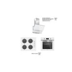 Silverline 3'lü Beyaz Cam Ankastre Set (3490 Oslo 60 Beyaz+cs5335w01+bo6502w02)