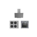 Silverline 3'Lü Gri Cam Ankastre Set (3481 Flam 60 Gri+Cs5335s02+Bo65e1s01)
