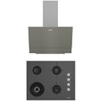 Silverline Altus 2'li Gri Cam Ankastre Set 510 G Davlumbaz - 189 Dg Woklu Cam Ocak