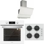 Silverline Beyaz Ankastre Set Classy Beyaz 60 cm Davlumbaz - CS5335W01 Beyaz Ankastre Ocak - B06504W01 Beyaz Ankastre Fırın