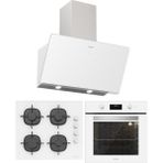 Silverline Beyaz Ankastre Set (CS5700E6W01 Ocak/S2-BO6502W02 Fırın/3457 Soho Davlumbaz)