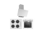 Silverline Beyaz Cam Ankastre Set (3481 Flam - Cs5335w01 - Bo6501w01)