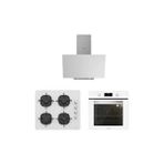 Silverline Beyaz Cam Ankastre Set 3481 Flam CS5335W02 BO6502W02 A Enerji Sınıfı Modern Tasarım Özellikleri